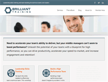 Tablet Screenshot of brillianttraininggroup.com